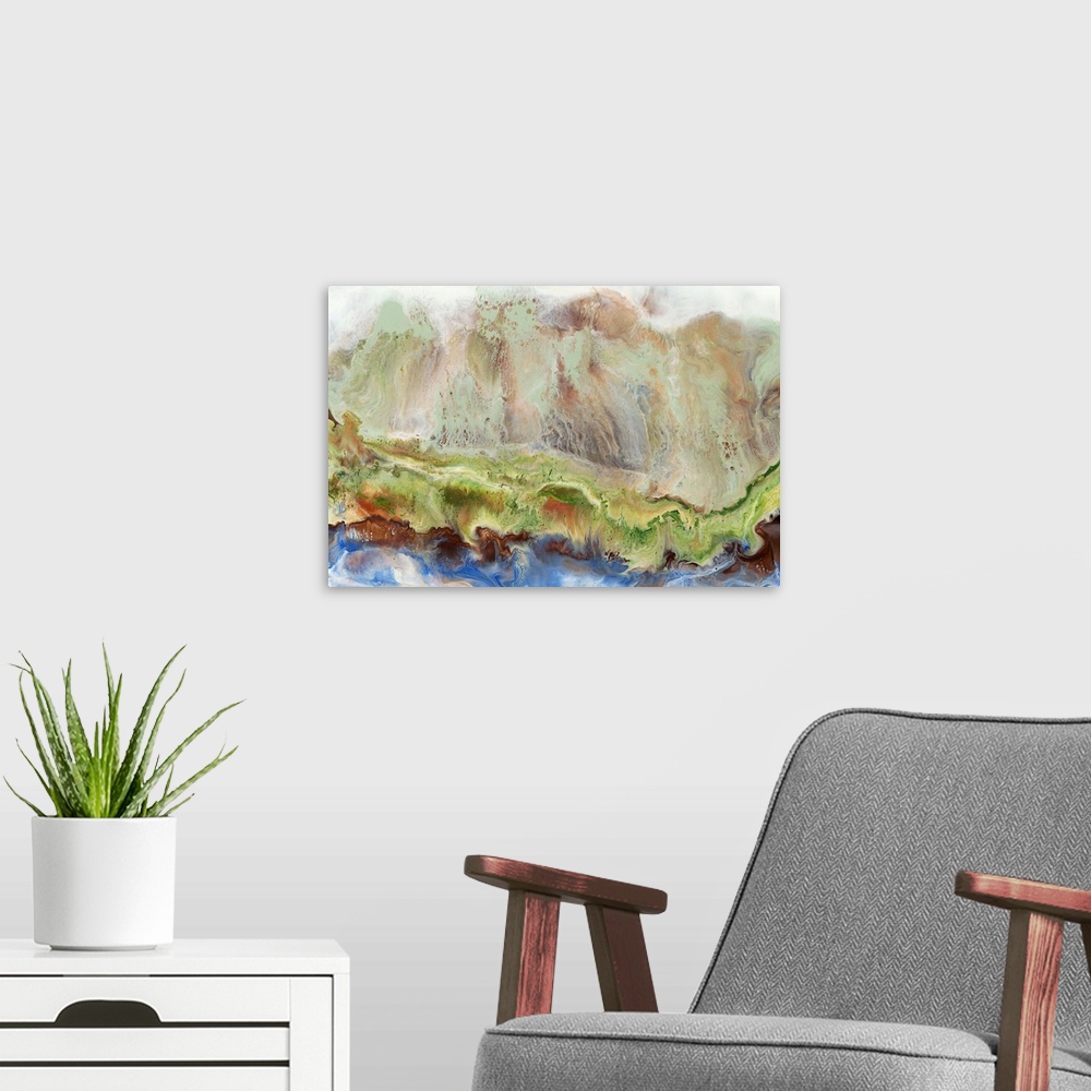 A modern room featuring Cliffs of Dover I