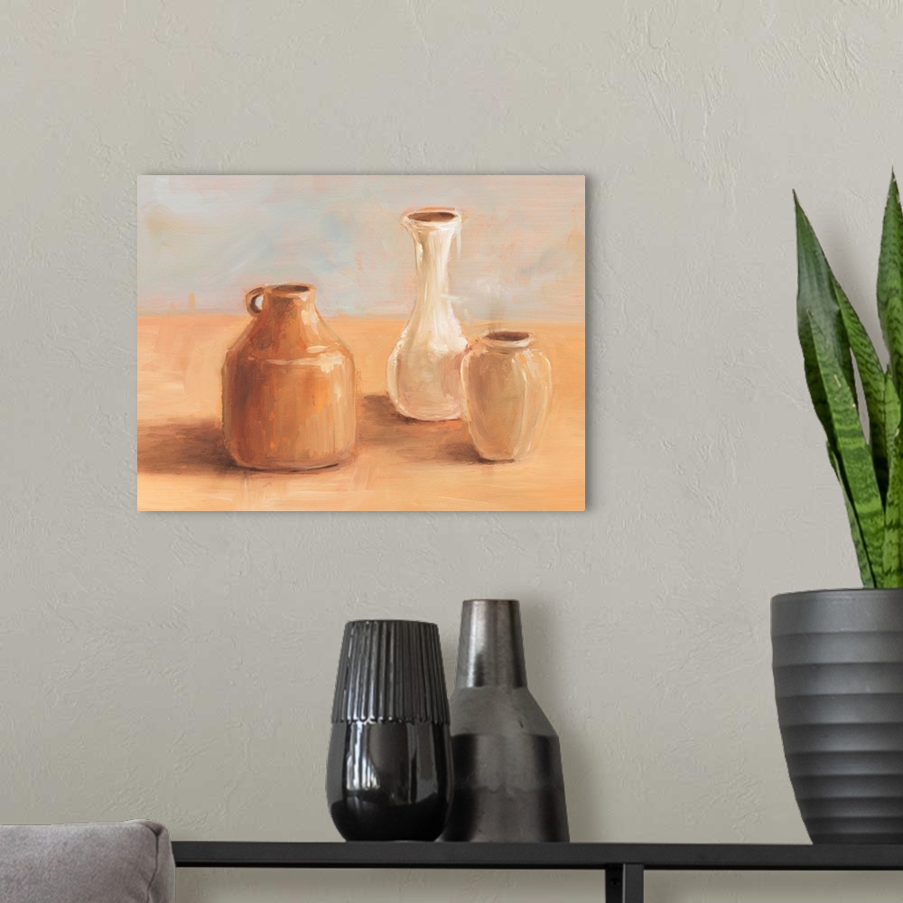 A modern room featuring Earthenware Study I