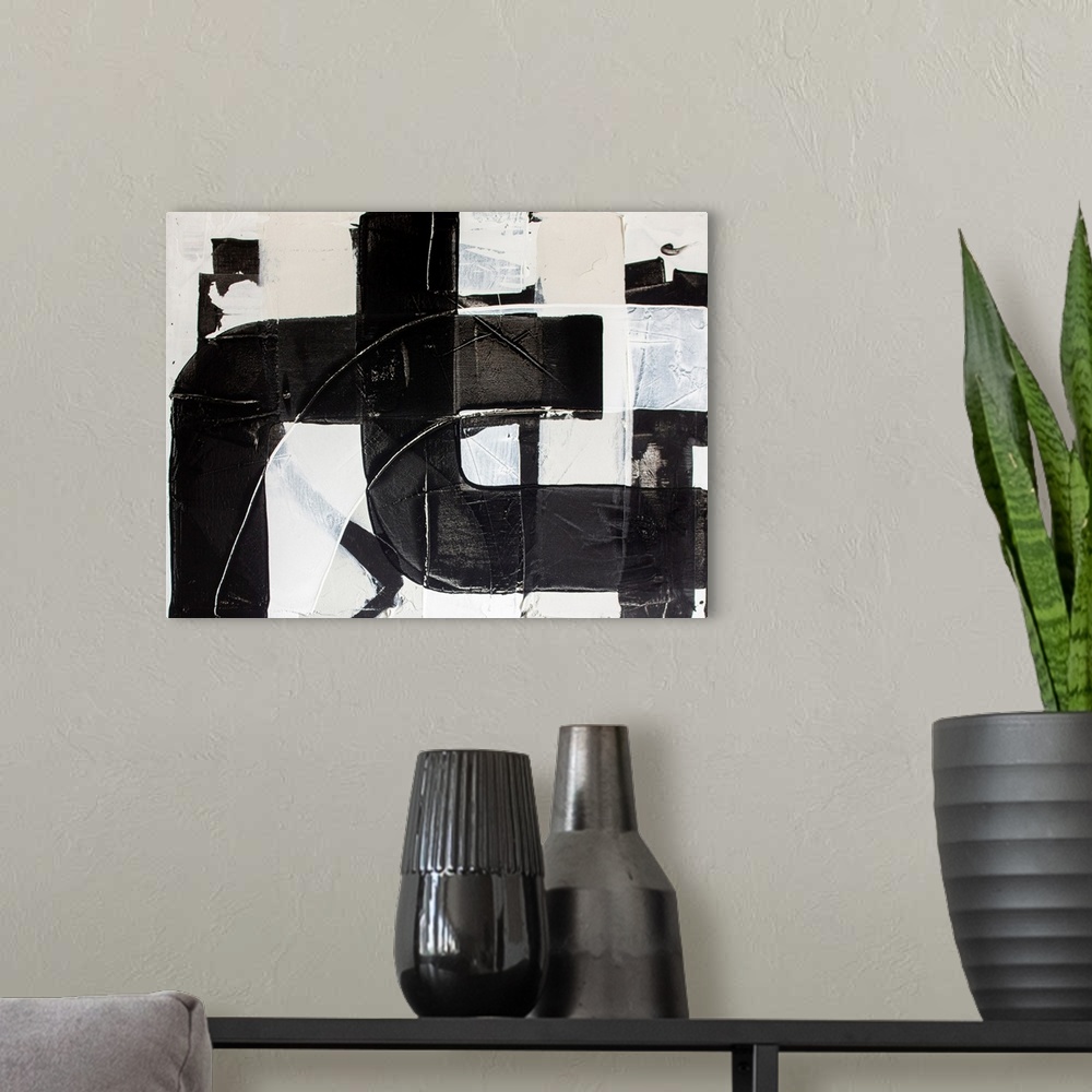 A modern room featuring Racetrack Diptych I