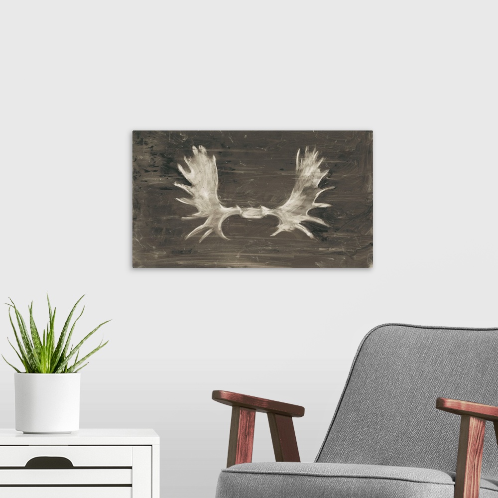 A modern room featuring Rustic Moose Mount I