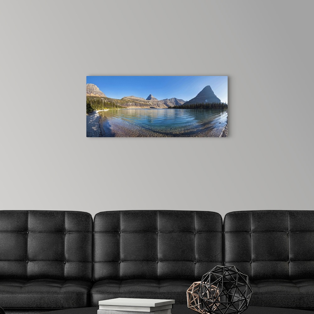 A modern room featuring Hidden Lake in late afternoon, Glacier National Park, Montana