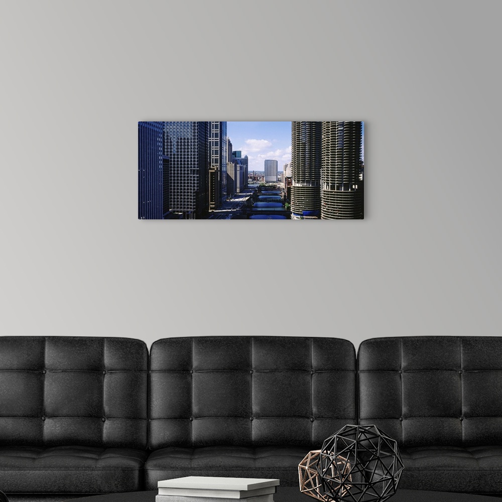A modern room featuring Illinois, Chicago, Chicago River