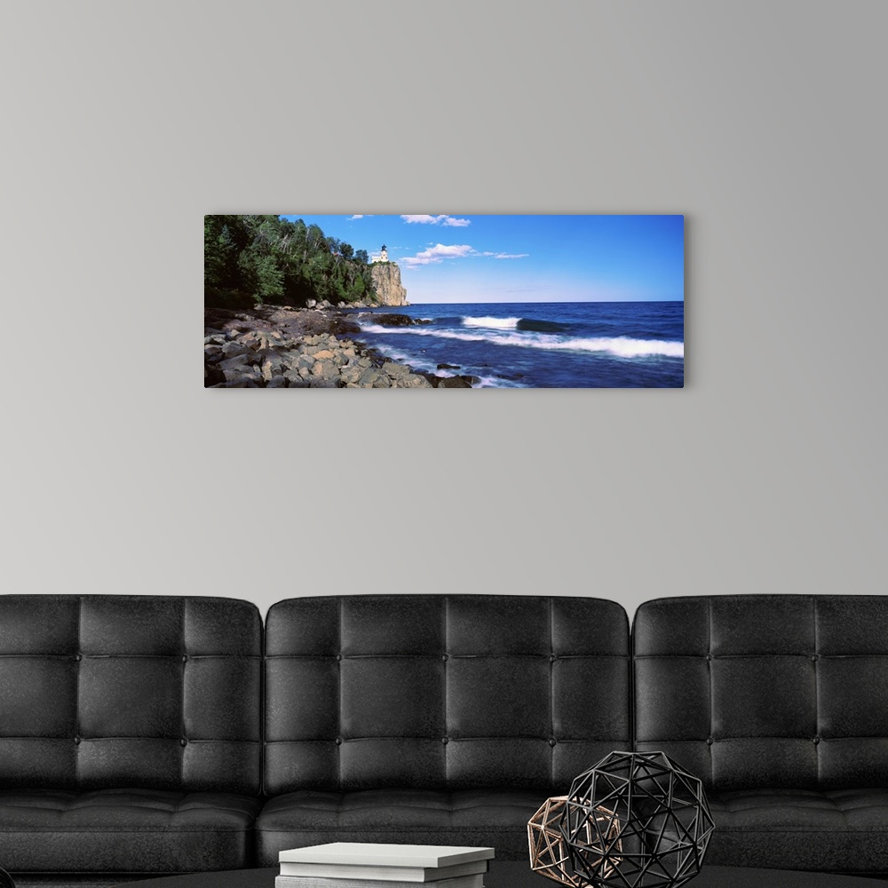 A modern room featuring Lighthouse on a cliff, Split Rock Lighthouse, Lake Superior, Minnesota, USA