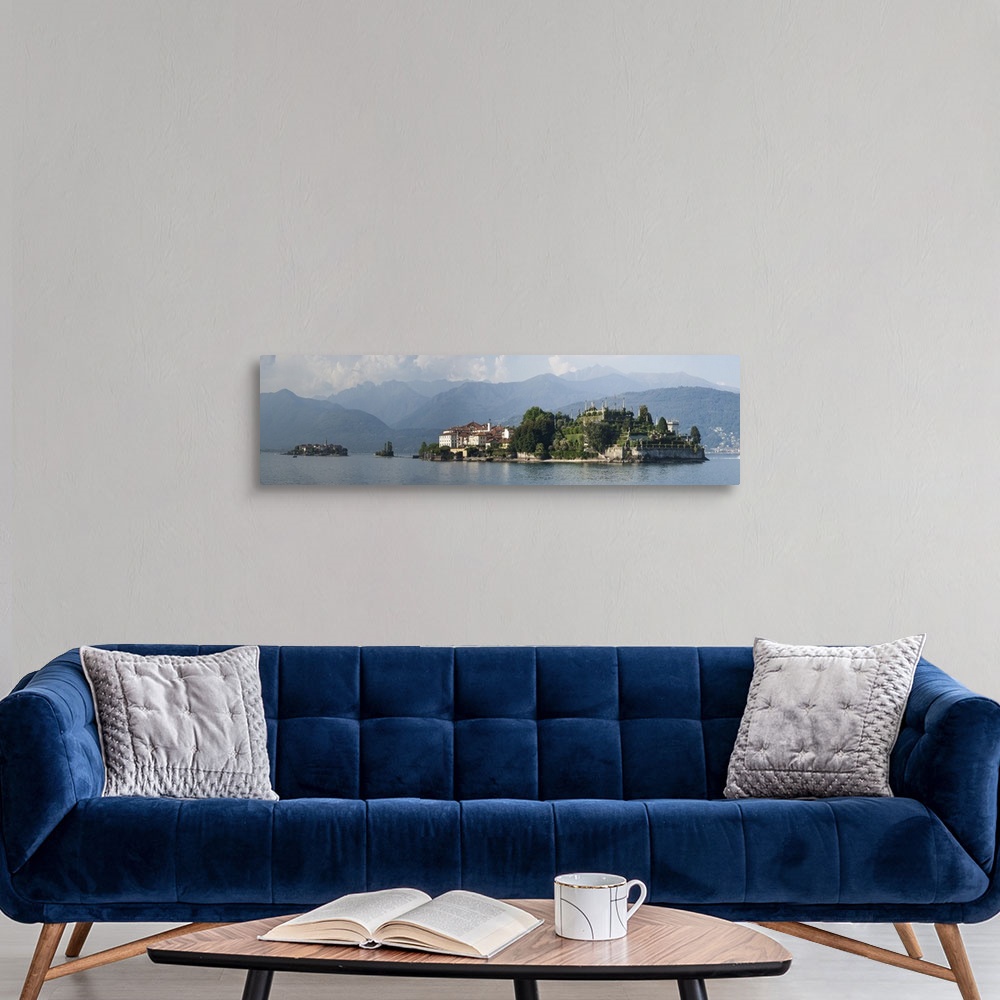 A modern room featuring Isola Bella and Isola dei Pescatori, Borromean Islands, Lake Maggiore, Piedmont, Italian Lakes, I...