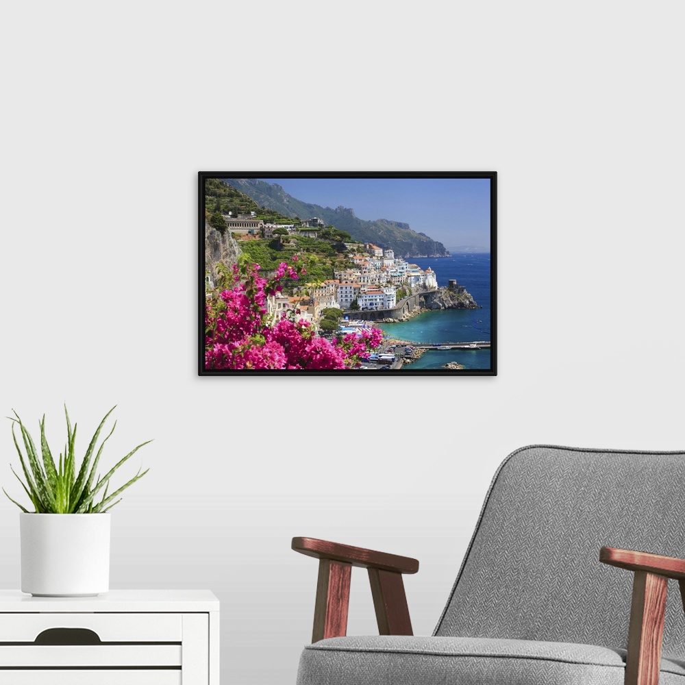 A modern room featuring Italy, Campania, Amalfi Coast, Amalfi, Amalfi overview from Grand Hotel