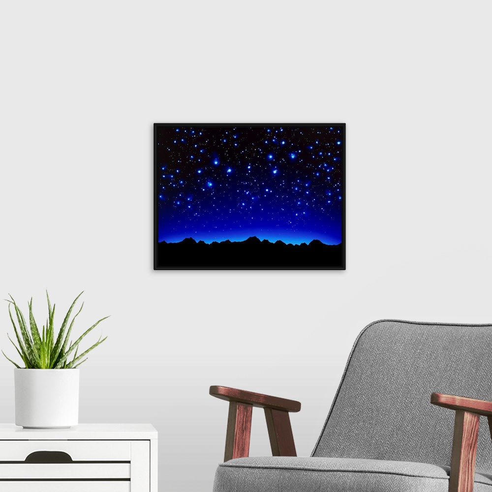 A modern room featuring Night Sky