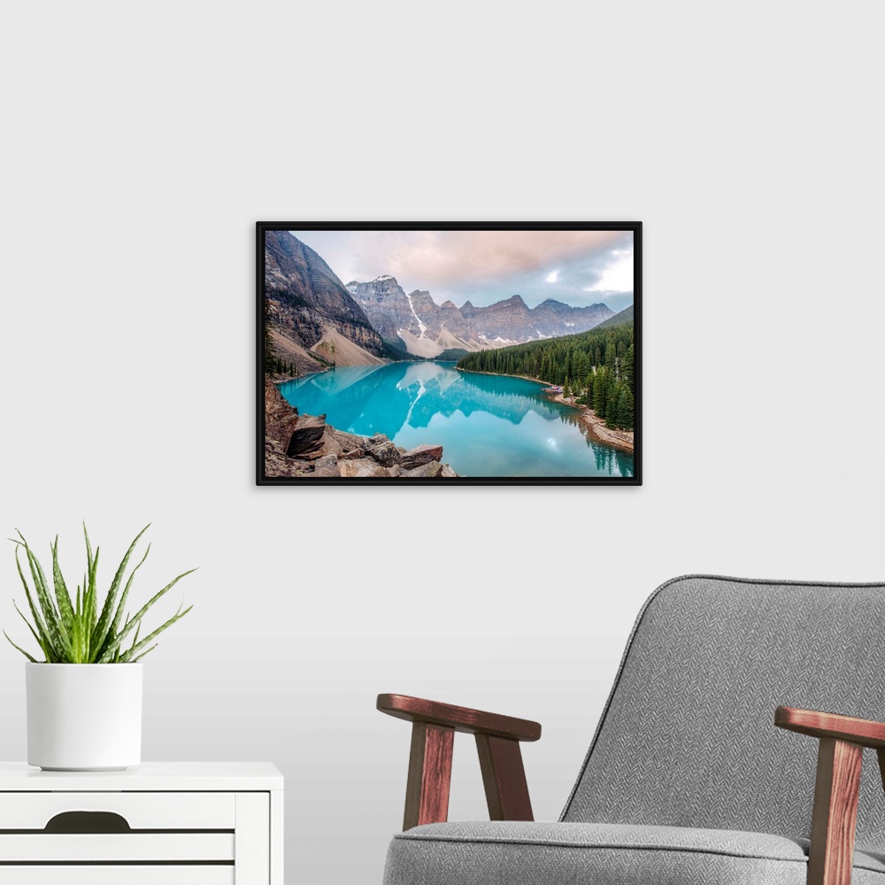 A modern room featuring View of Moraine Lake in Banff National Park, Alberta, Canada.