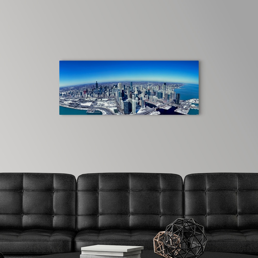 A modern room featuring Aerial view of Chicago, Cook County, Illinois, USA