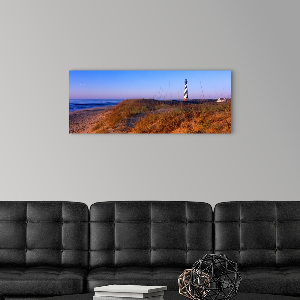 A modern room featuring Cape Hatteras Lighthouse on the coast, Hatteras Island, Outer Banks, Buxton, North Carolina, USA