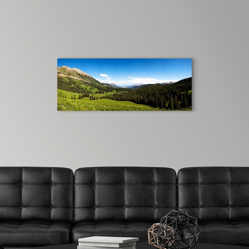 A modern room featuring From Washington Gulch Road looking southeast towards, Crested Butte, Colorado