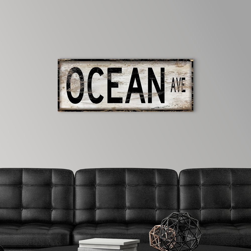 A modern room featuring Ocean Ave