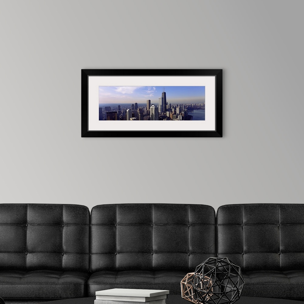 A modern room featuring Aerial view of a city, Lake Michigan, Chicago, Cook County, Illinois,