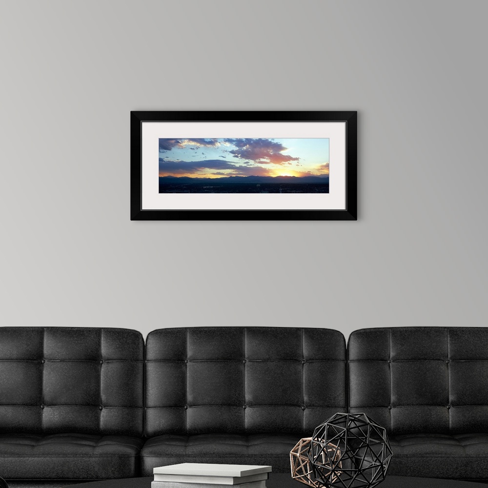 A modern room featuring City at the sunrise, Denver, Colorado,