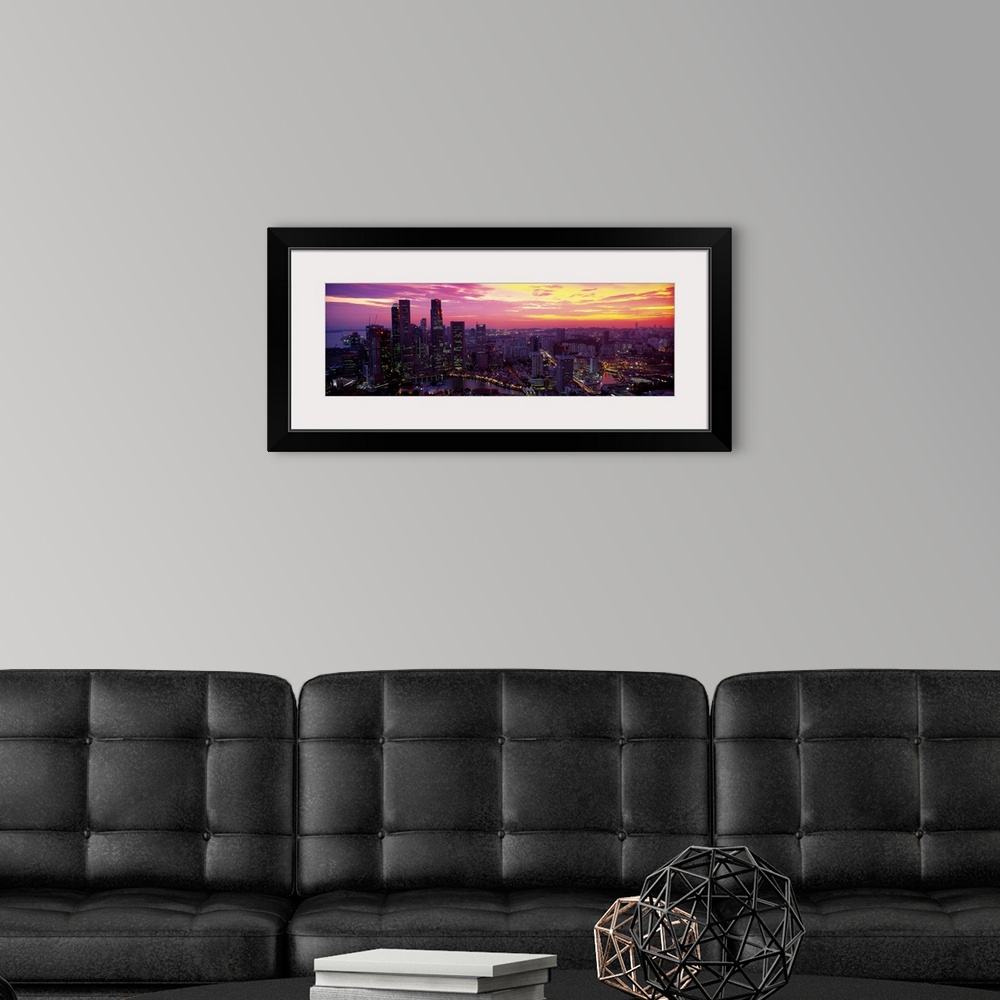 A modern room featuring Cityscape, Sunset, Singapore