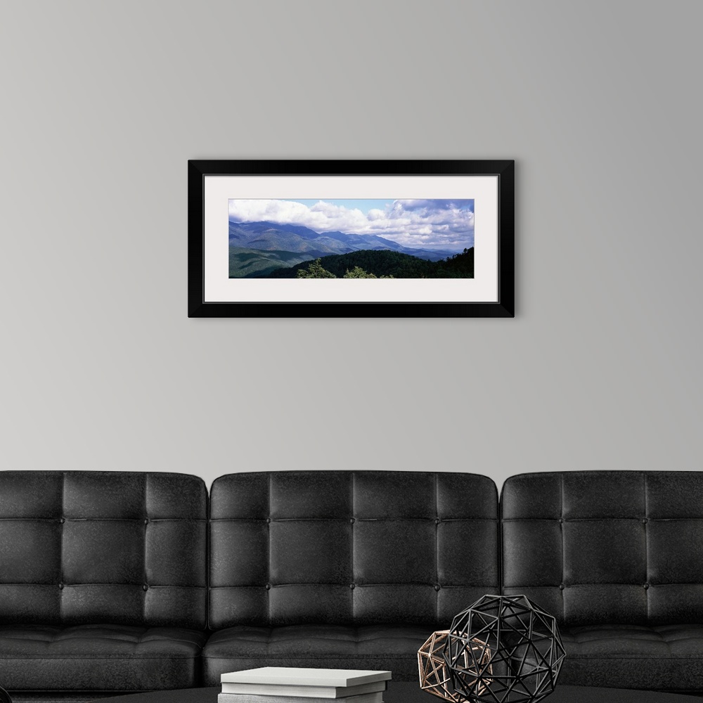A modern room featuring Clouds over mountains, Blue Ridge Mountains, North Carolina,