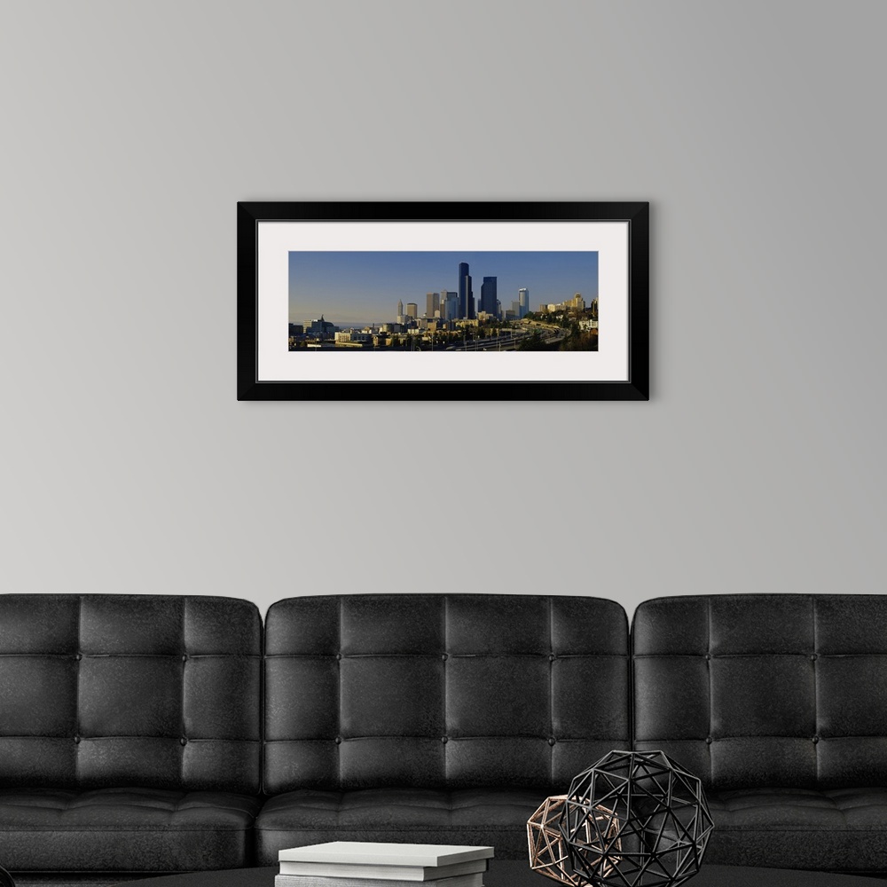 A modern room featuring High angle view of buildings in a city, Seattle, Washington State