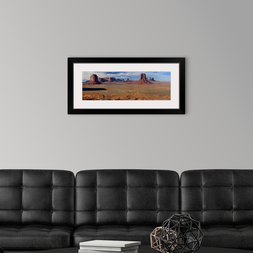 A modern room featuring Rock formations on a landscape, Monument Valley, Utah and Arizona,
