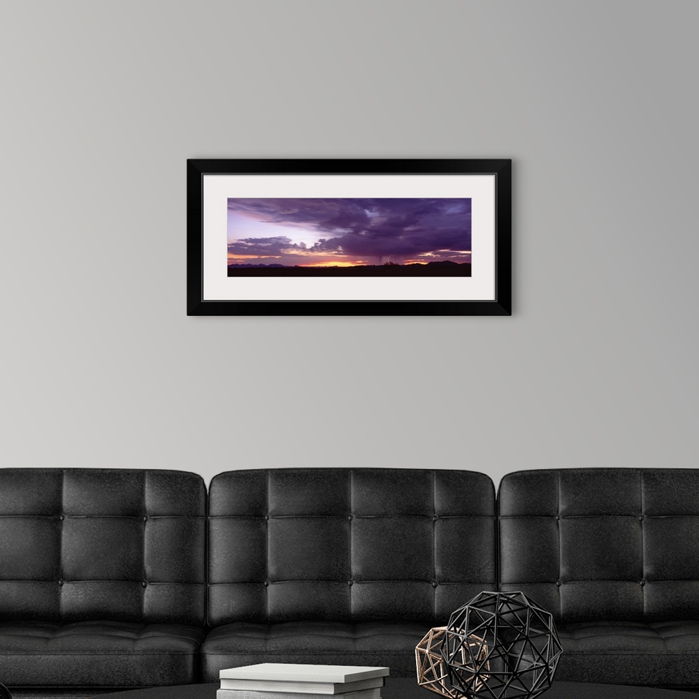 A modern room featuring Sunset Thunderstorm w/Lightning Phoenix AZ