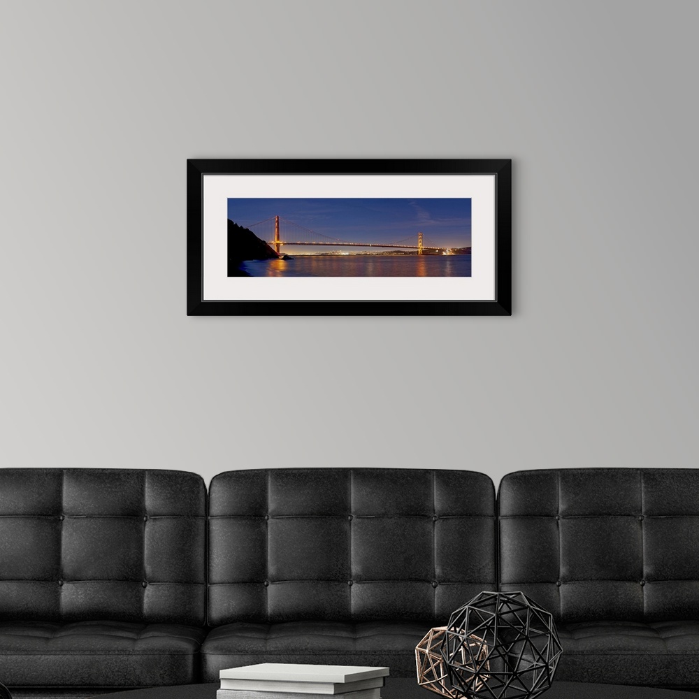 A modern room featuring Suspension bridge at dusk Golden Gate Bridge San Francisco California