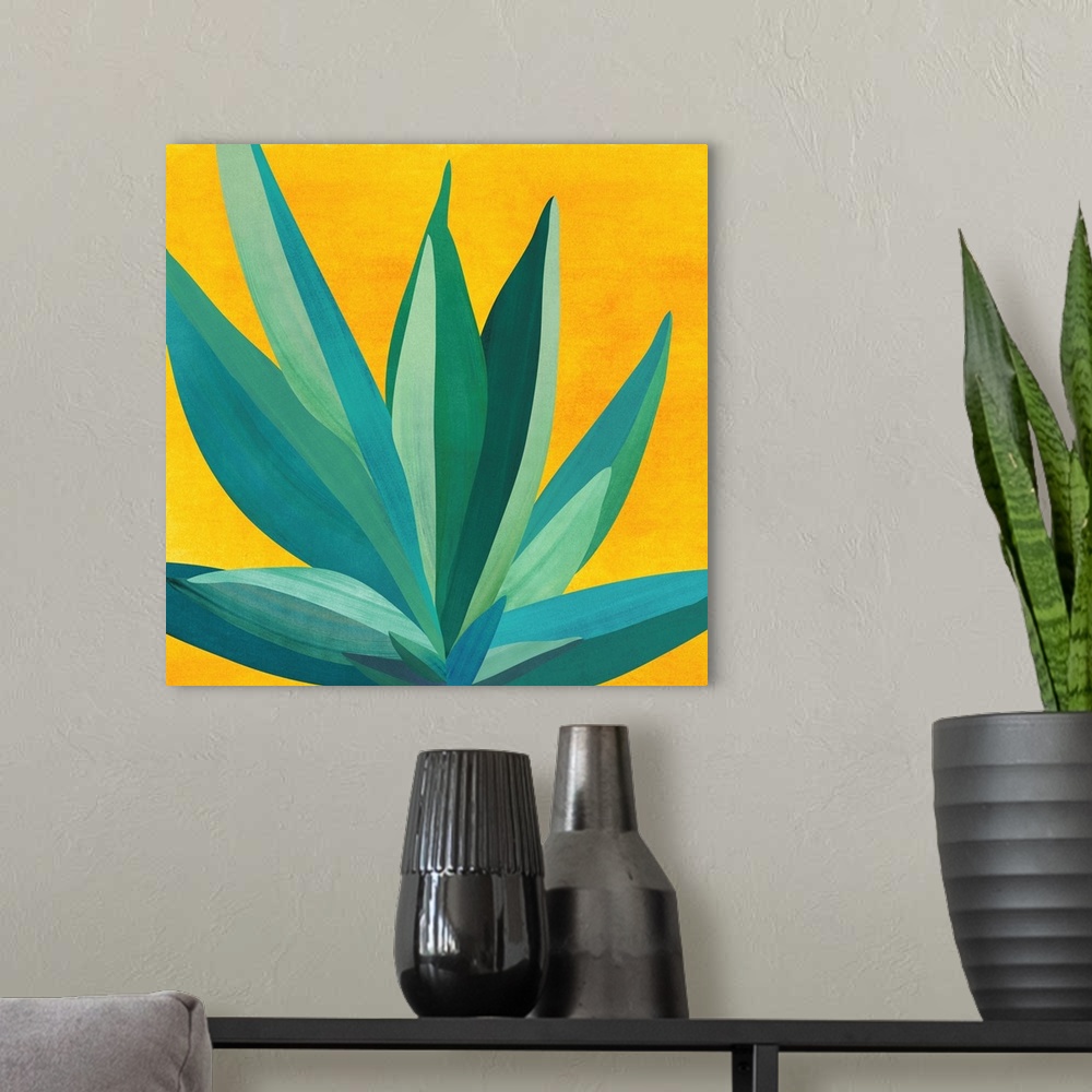 A modern room featuring Colorful Agave 6