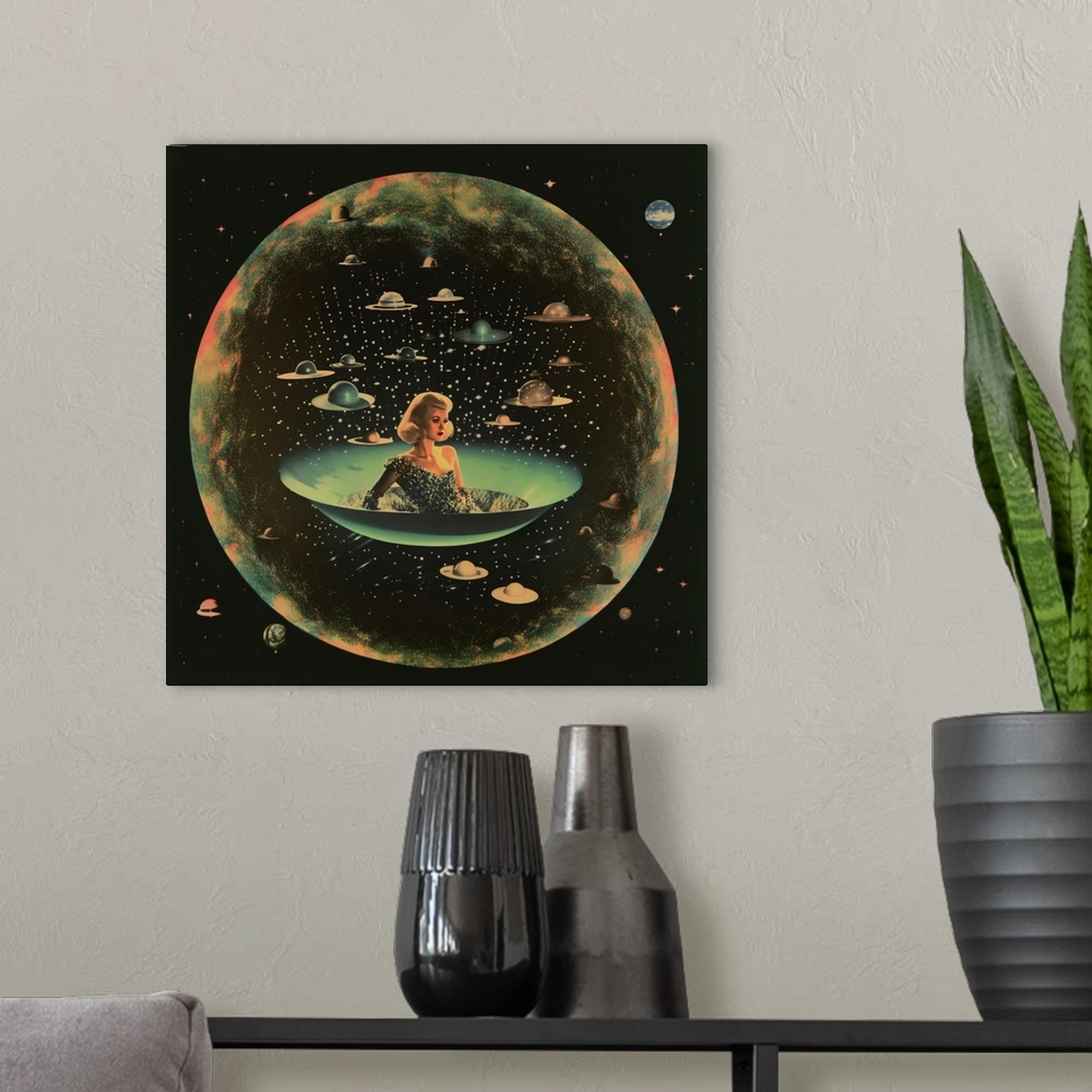 A modern room featuring Space Bubble