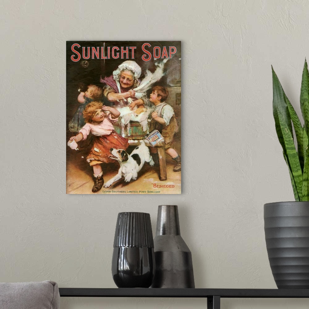 A modern room featuring 1910's UK Sunlight Magazine Advert