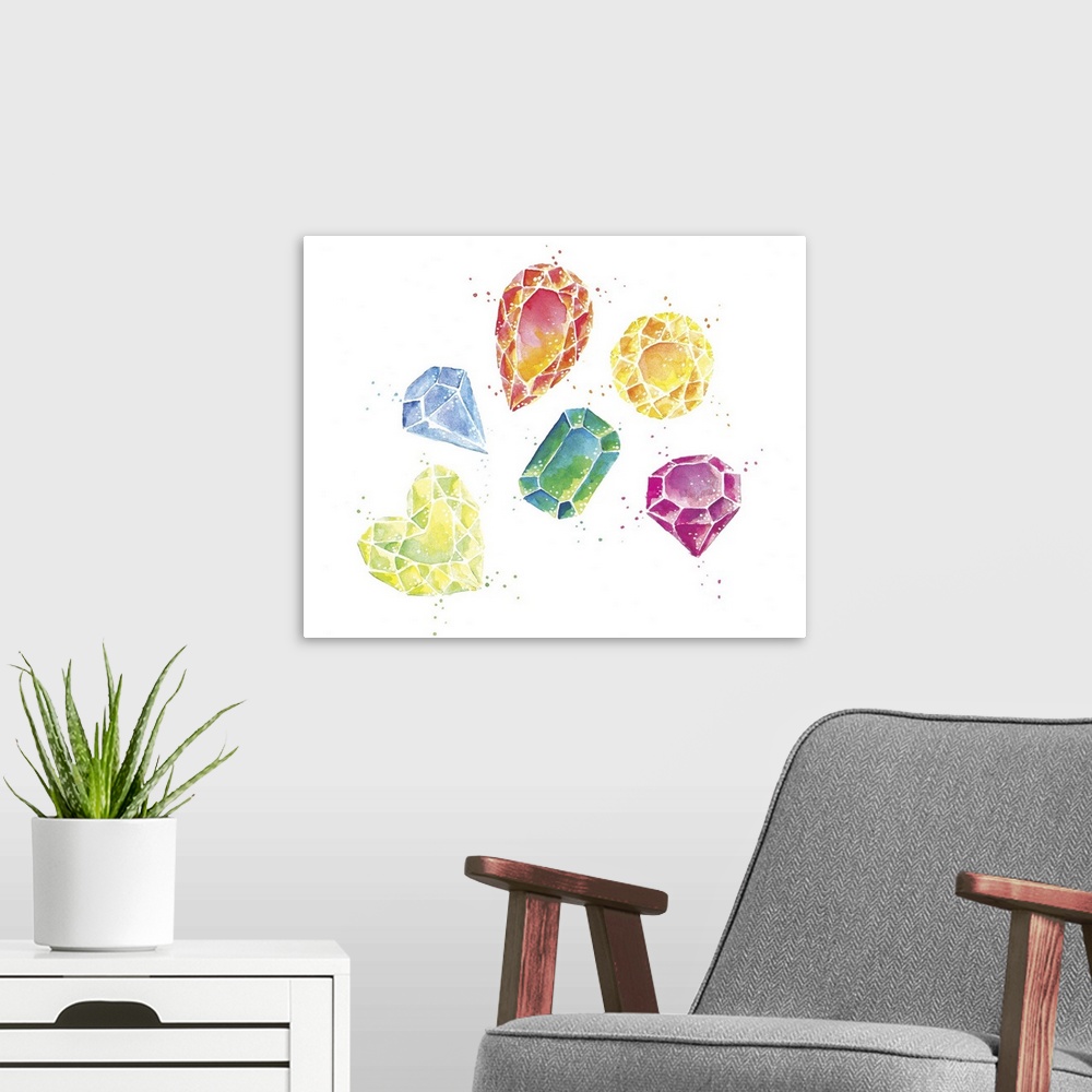 Gemstones Solid-Faced Canvas Print