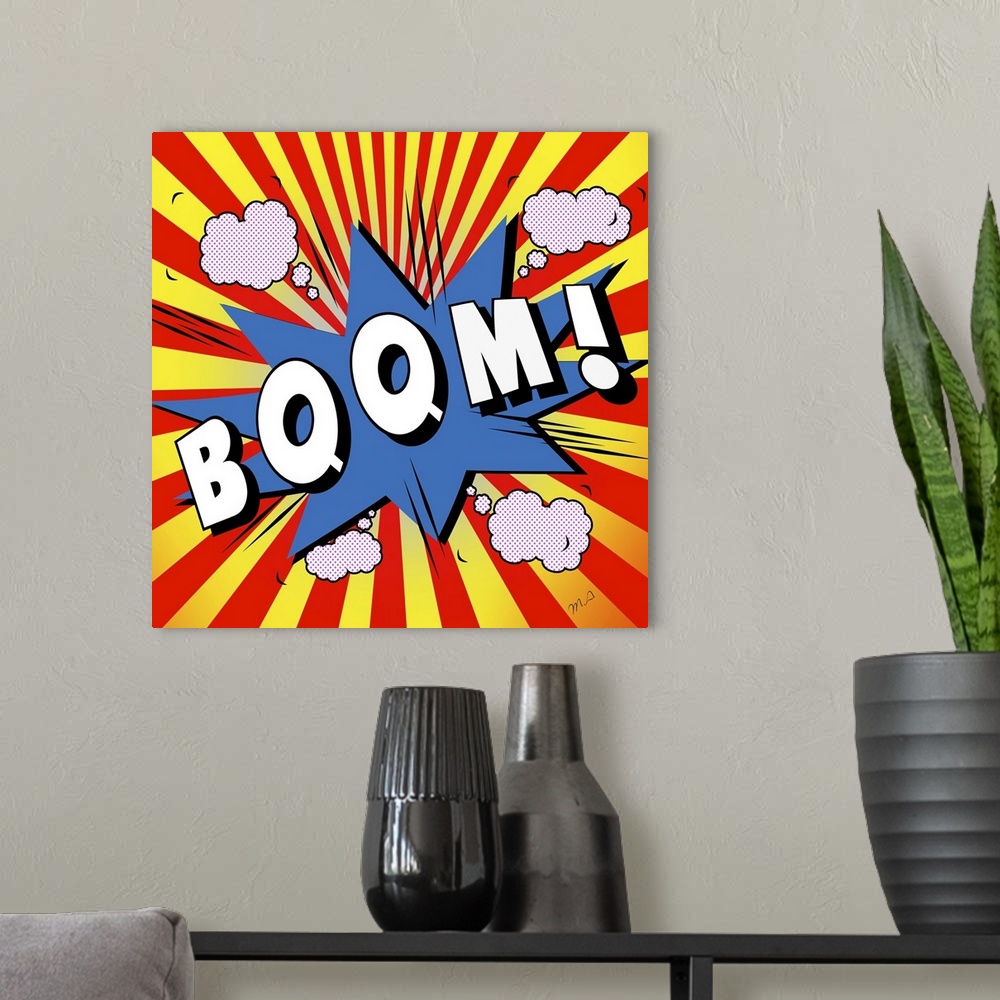 A modern room featuring Boom V