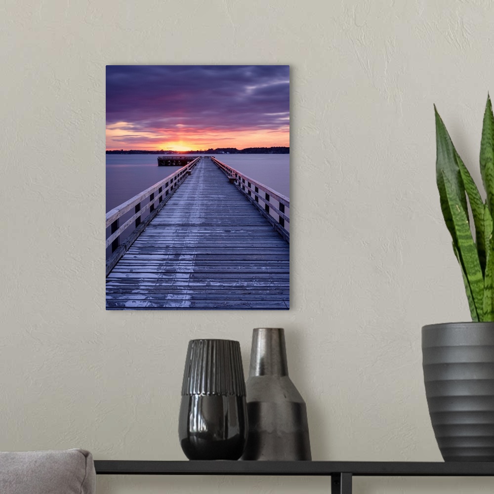 Pier At Fort Foster - Vertical Wall Art, Canvas Prints, Framed Prints ...