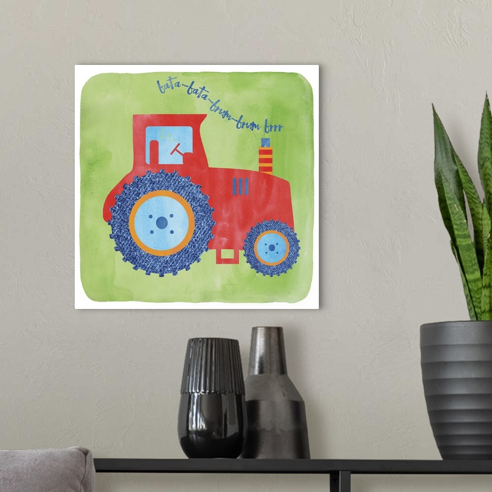 A modern room featuring Tractor