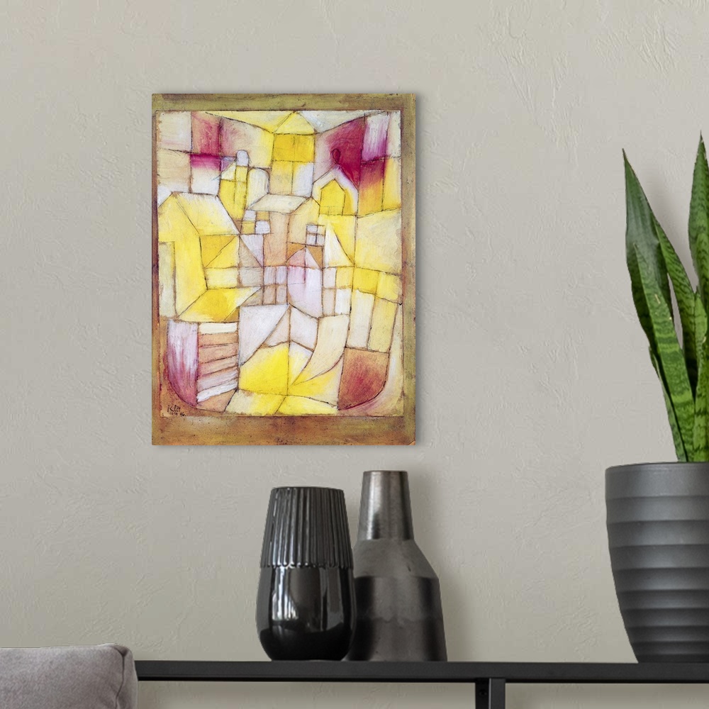 A modern room featuring Rose-Jaune, 1919 (originally oil on paper) by Klee, Paul (1879-1940)
