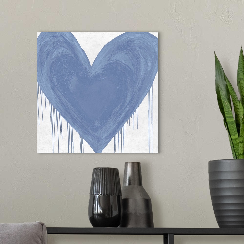 A modern room featuring Big Hearted Blue