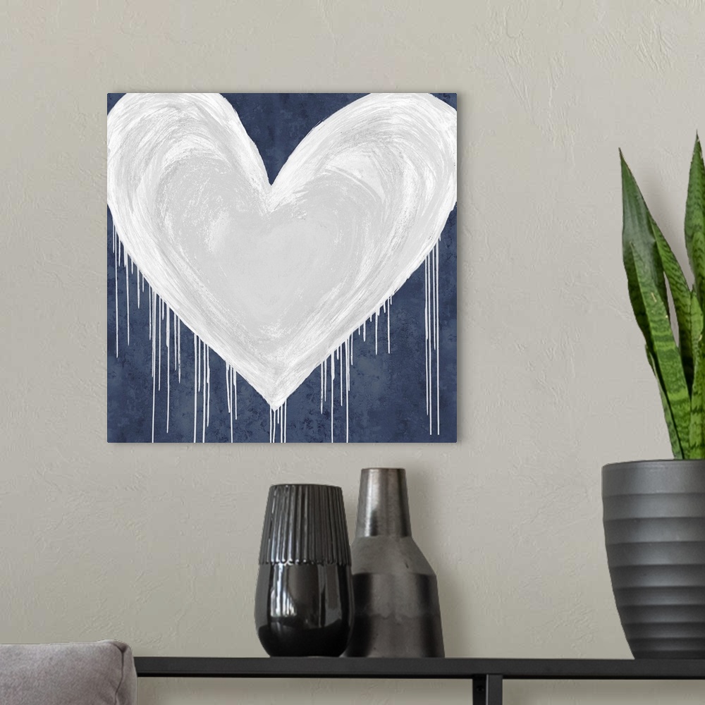 A modern room featuring Big Hearted White on Blue