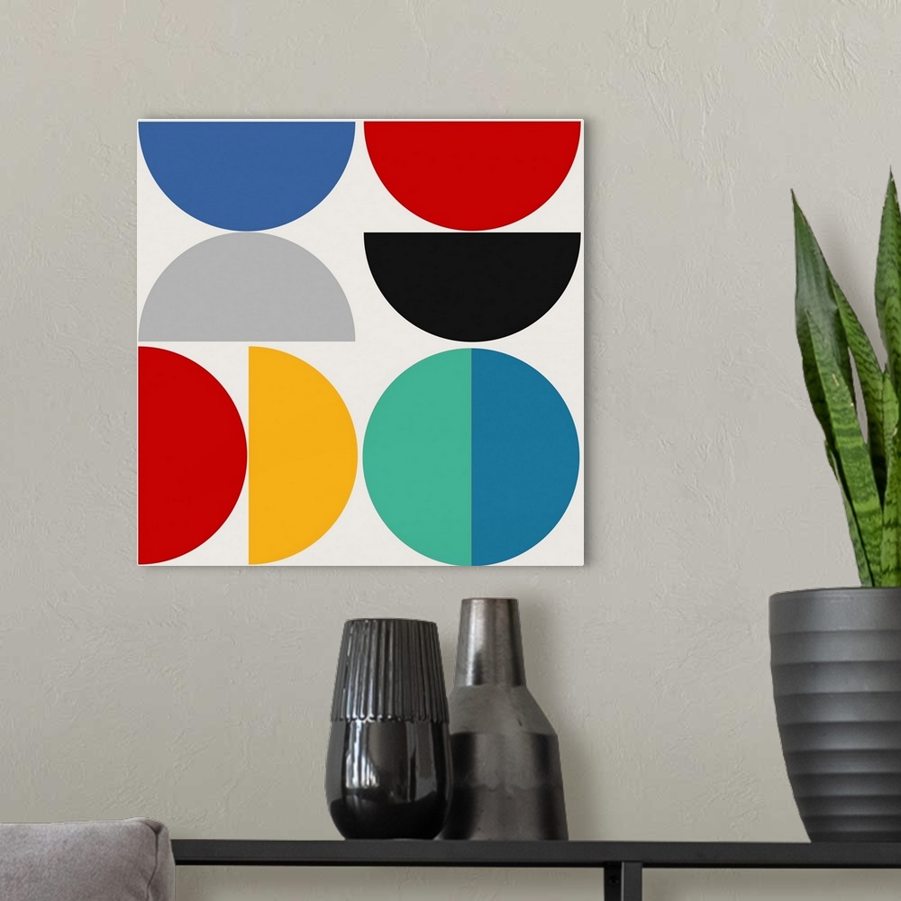 A modern room featuring 4 Color Circles