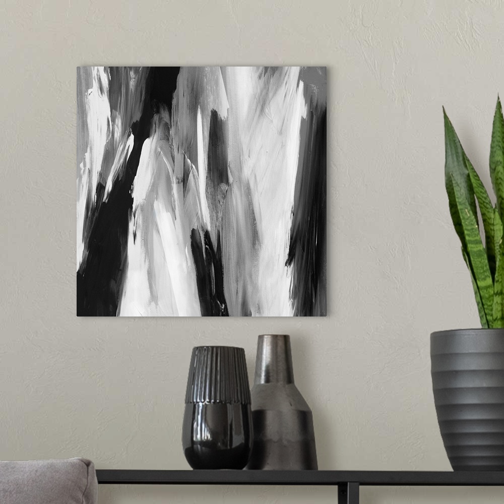 A modern room featuring Abstract Blend BW