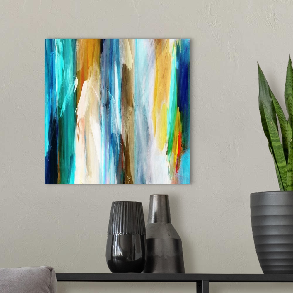 A modern room featuring Abstract Blend VI