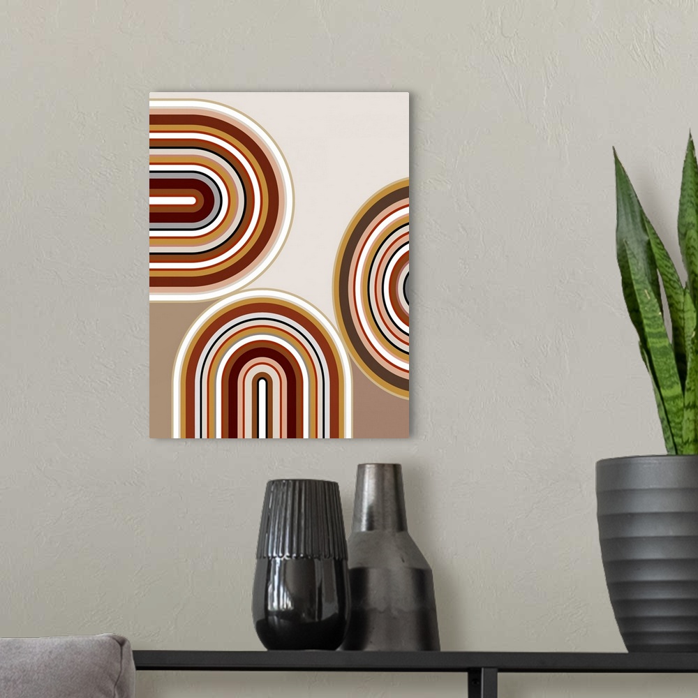 A modern room featuring Abstract Brown C