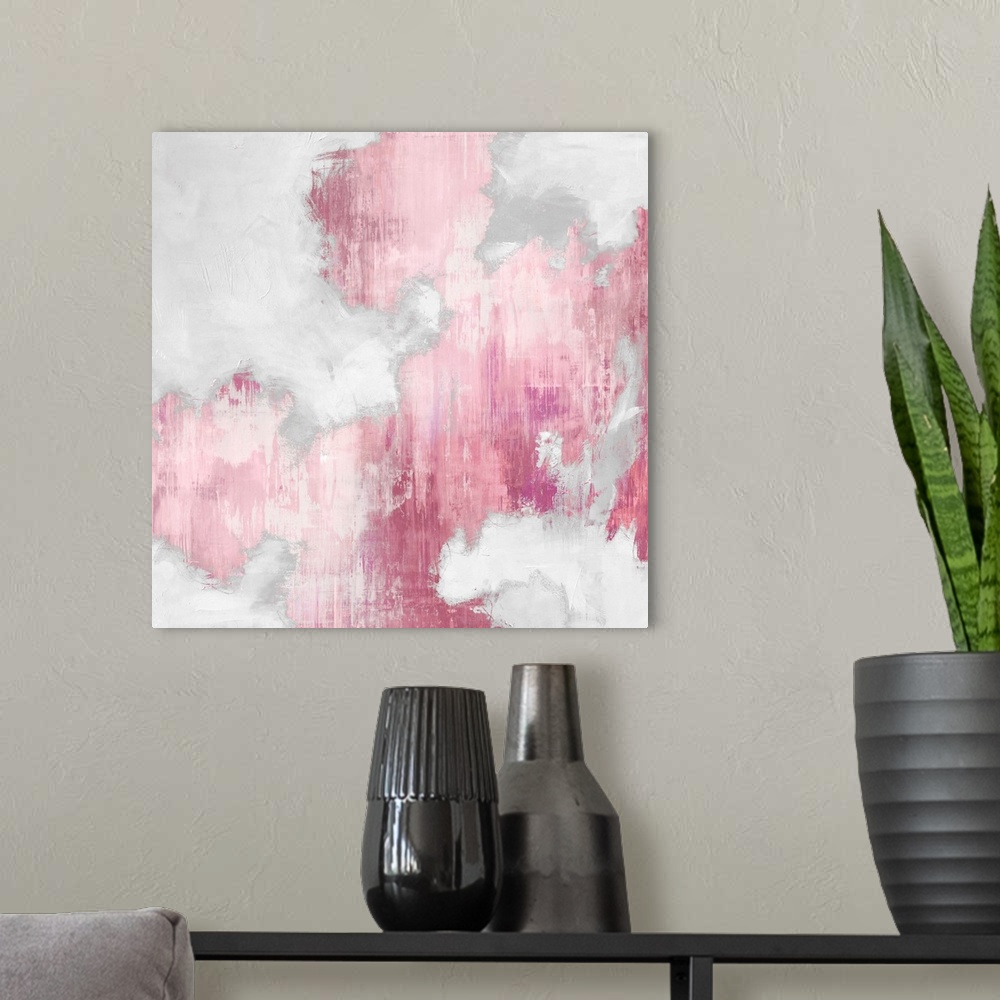 Abstract Pink II White Wall Art, Canvas Prints, Framed Prints, Wall ...