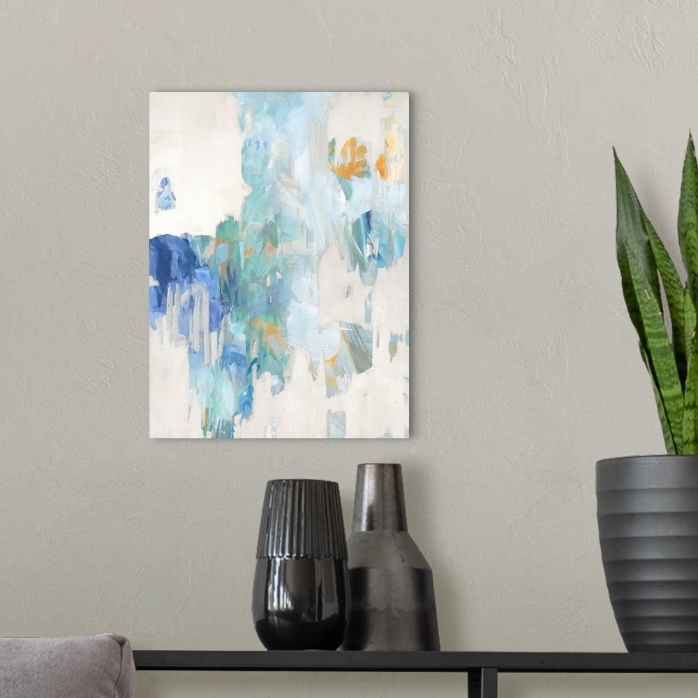 A modern room featuring Abstract Spots II