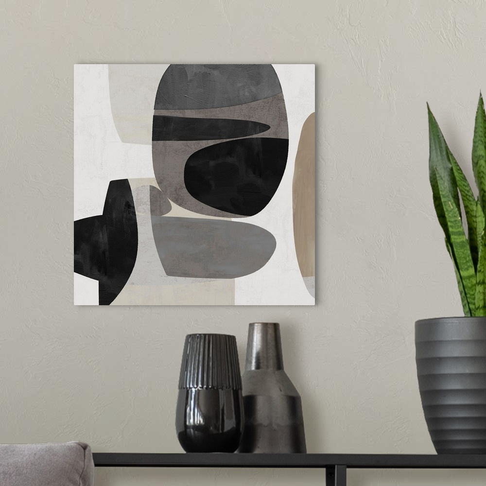 A modern room featuring Abstracts Mid Century VIII
