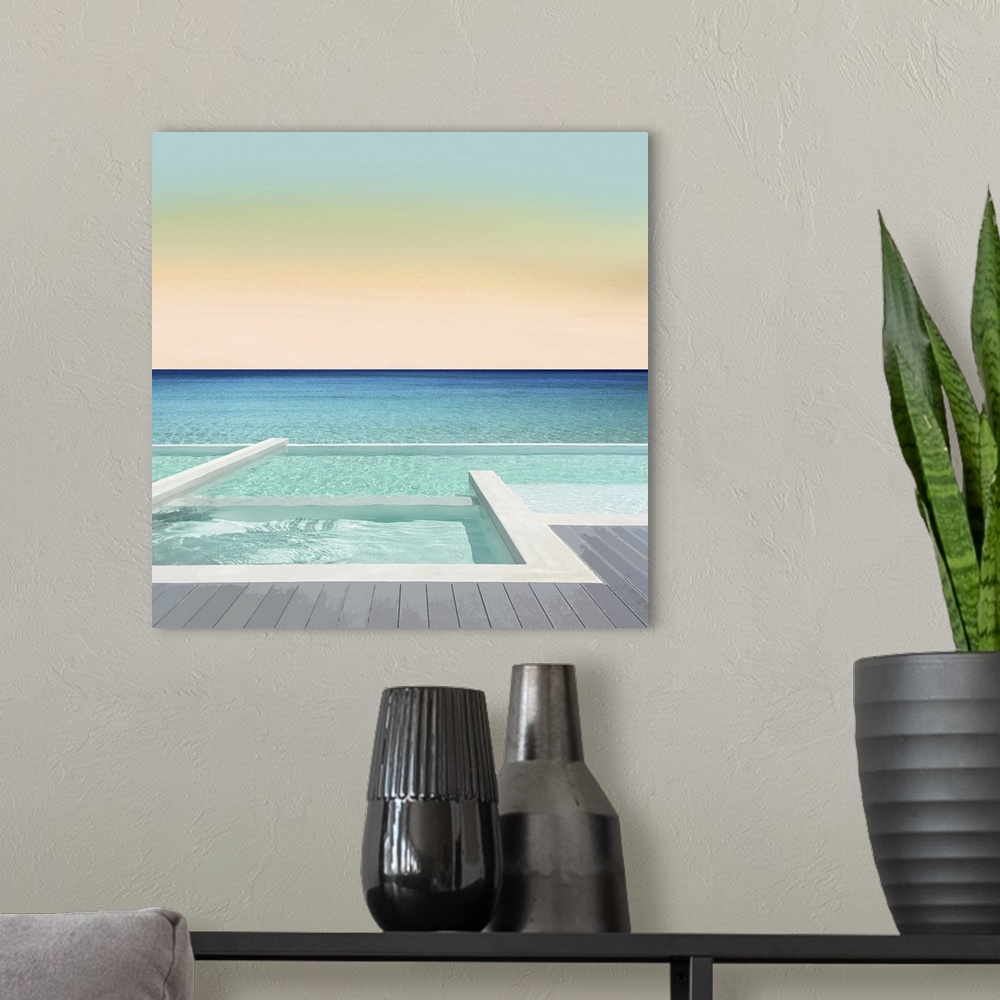 A modern room featuring Ocean Scape IV