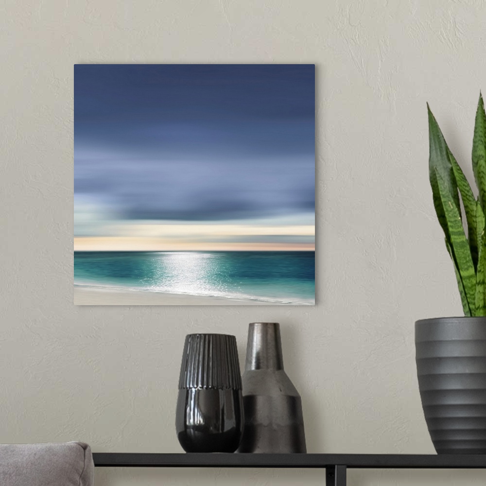 A modern room featuring Seascape And Clouds III