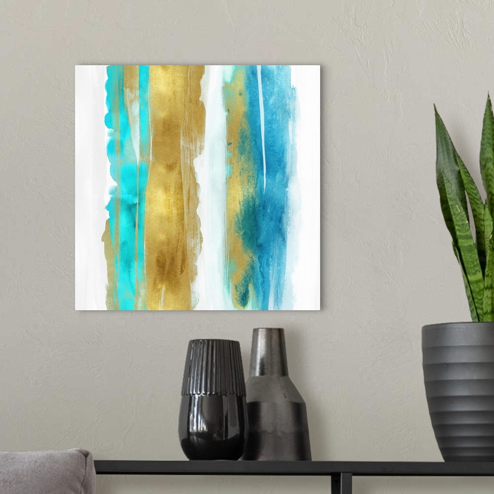 A modern room featuring Watercolor Drip III