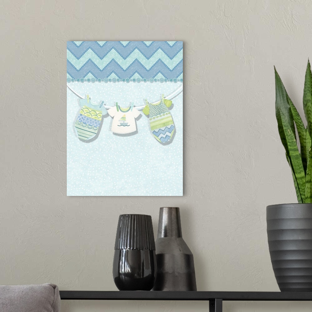 A modern room featuring Sweet baby art for the Nursery!
