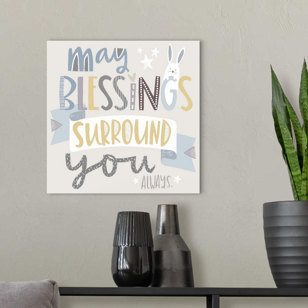 A modern room featuring Sweet message-driven art for any baby or toddler's room!