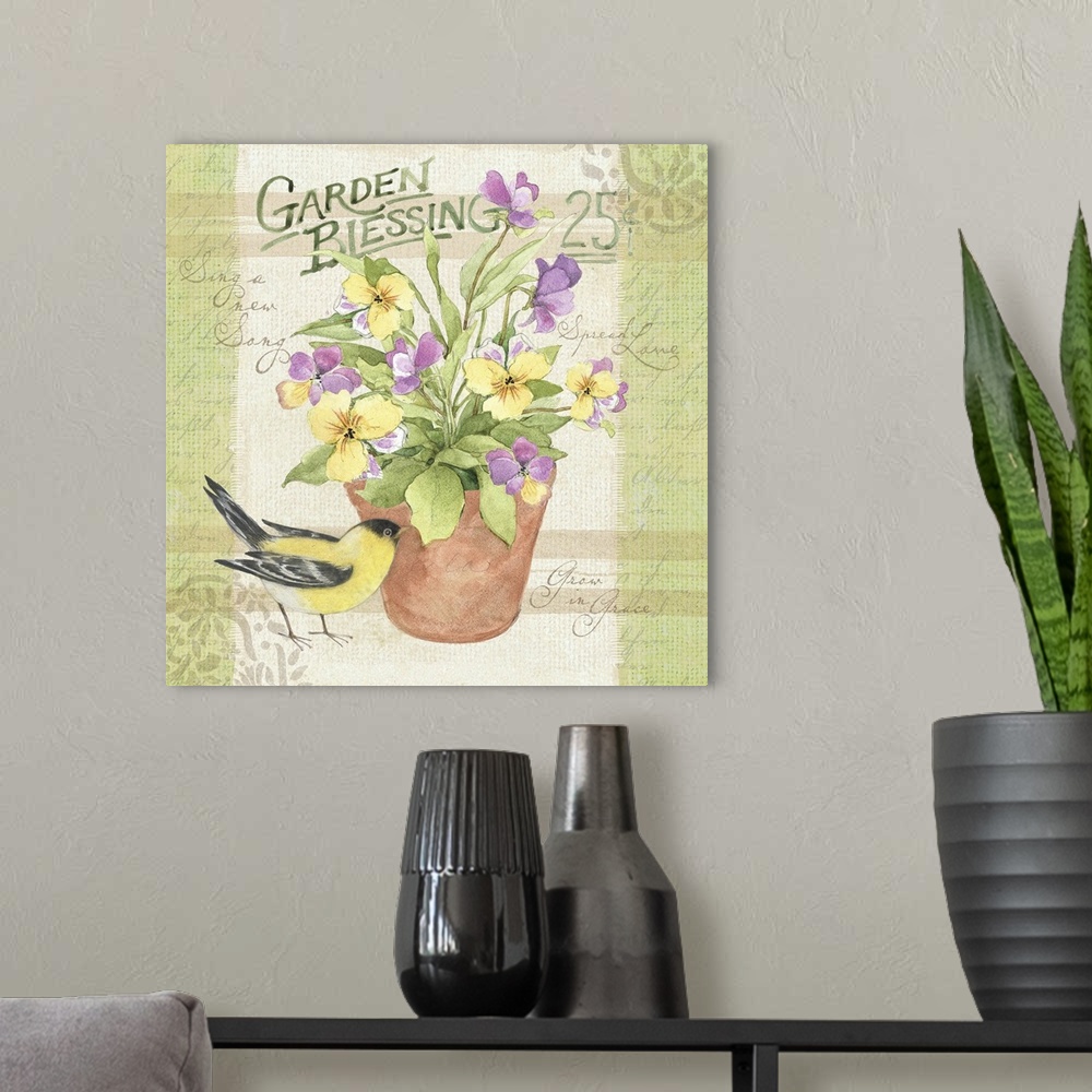 A modern room featuring Bring the garden in with this charming and nostalgic seed packet art