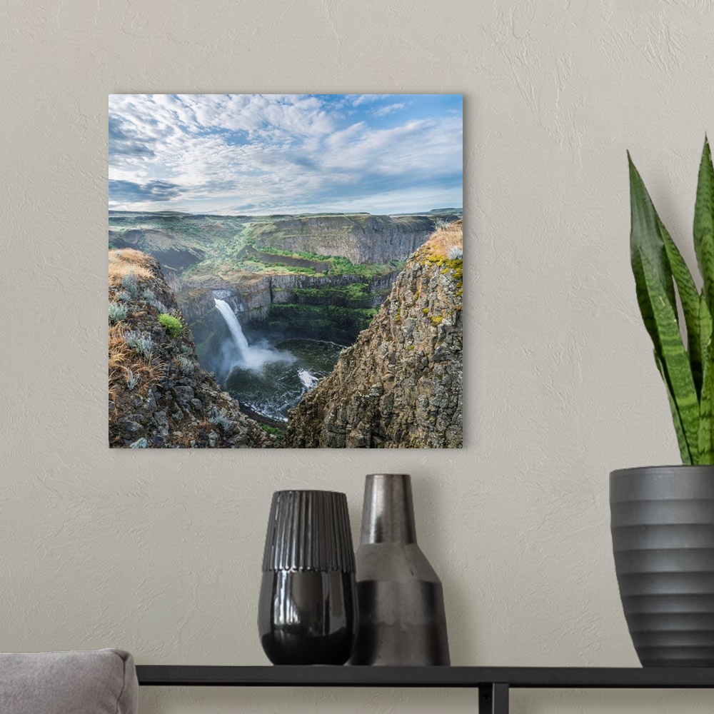 A modern room featuring USA. Washington State. Palouse Falls in the spring, at Palouse Falls State Park.