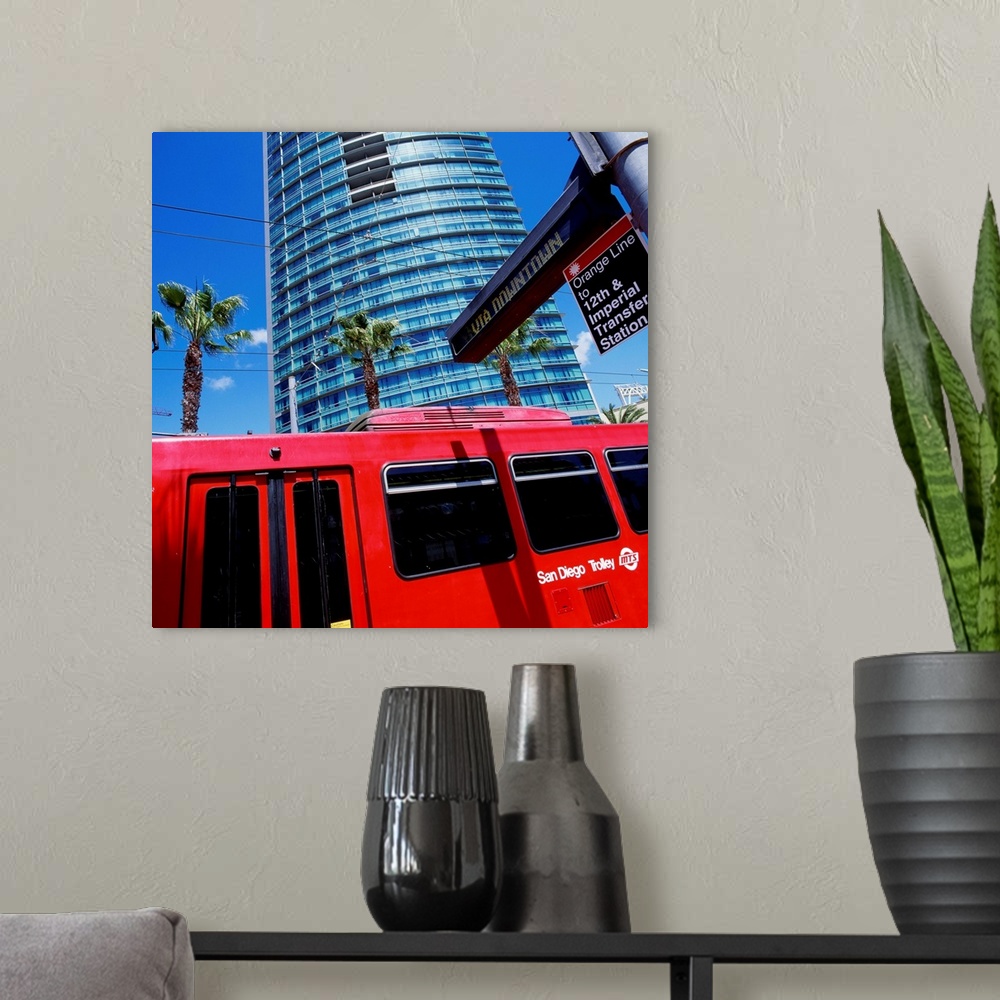 A modern room featuring California, San Diego, Trolleys cars