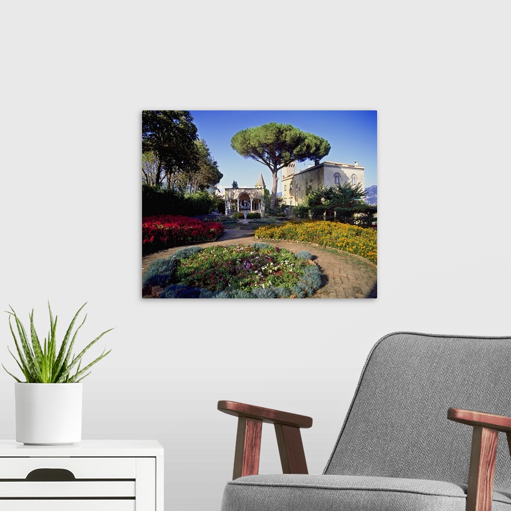 A modern room featuring Italy, Campania, Peninsula of Sorrento, Ravello, Villa Cimbrone, the garden