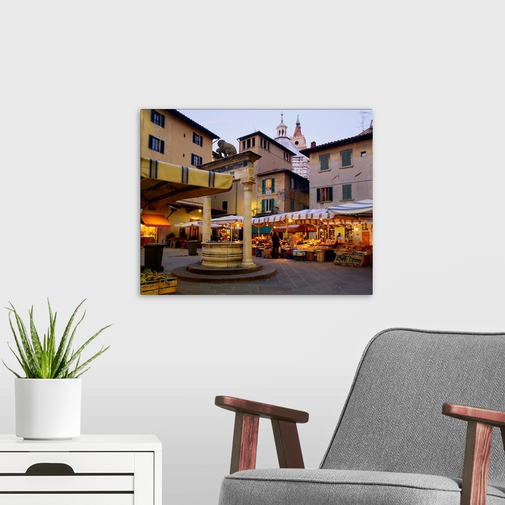 A modern room featuring Italy, Tuscany, Pistoia, Piazza del Mercato and Well of the Lion Cub